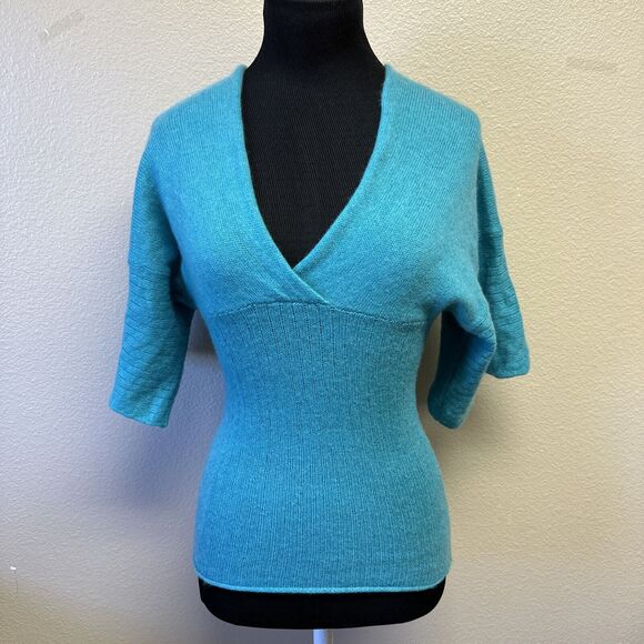 Souchi Womens V Neck Wide Sleeve Cashmere Sweater Quiet Luxury Soft Quality - Picture 1 of 10